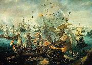 Cornelis Claesz. van Wieringen, The explosion of the Spanish flagship during the Battle of Gibraltar, 25 April 1607